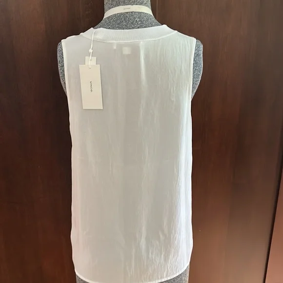 Vince Sleeveless Top Blouse White Size XS - Picture 4 of 9